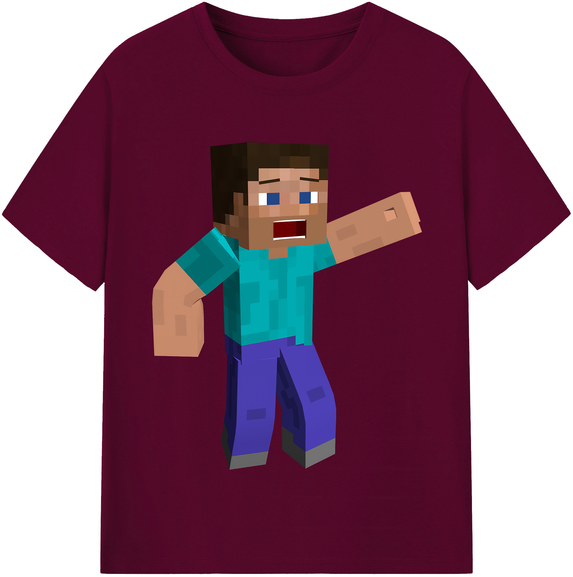 （画像用） マインクラフト ブロックの世界 Minecraft MC Block world レディースカジュアルプリントTシャツ（綿100％）
